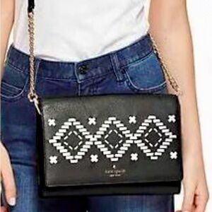 NWOT Kate Spade Flynn Street Valencia Leather Clutch Crossbody